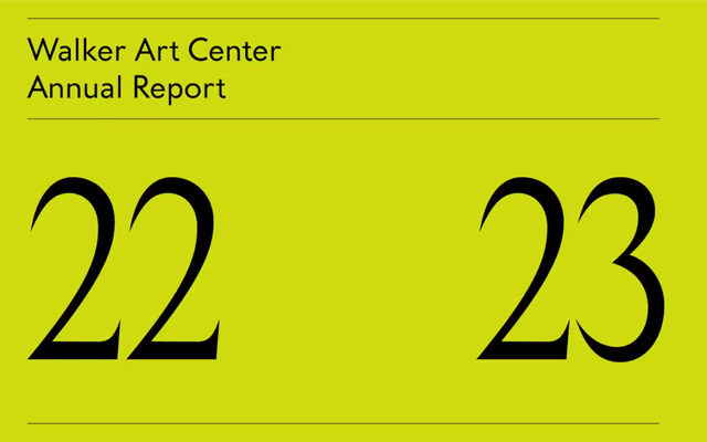 LOGO: Walker Art Center Annual Report '22 '23