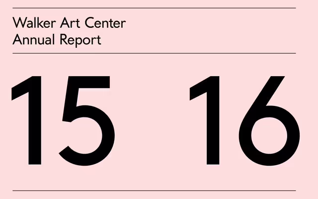 LOGO: Walker Art Center Annual Report '15 '16