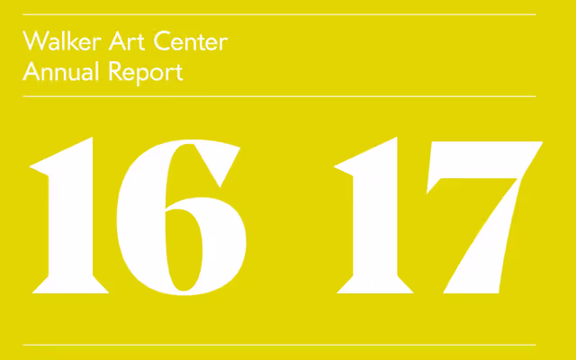 LOGO: Walker Art Center Annual Report '16 '17