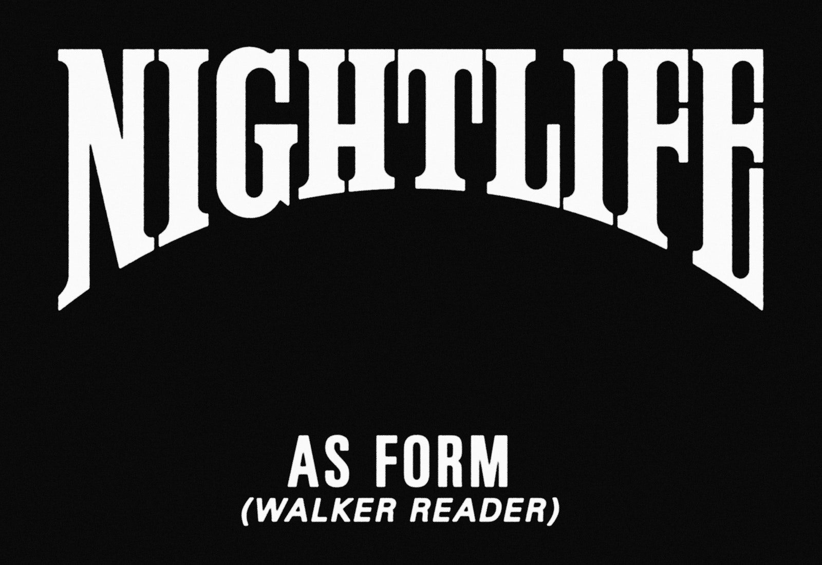 Logo: Nightlife as Form