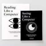 Two books titled Reading Like a Computer and Seeing Like a Computer with eye illustrations on the covers.