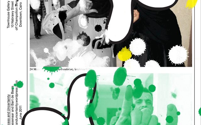 A digitally designed images of cartoons thumbs down over a black and white photo and a thumbs up for a green painted black and white photo